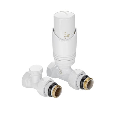 Комплект терморегулирующего оборудования для радиатора прямой, белый VT.046.WR