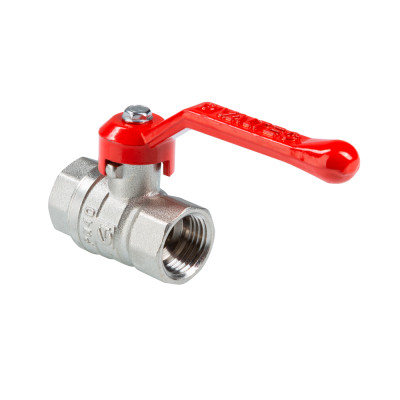 Шаровой кран «СТАНДАРТ» никелированный (ГОСТ) c флажковой рукояткой и внутренней резьбой VT.120.N