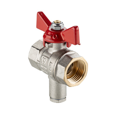 Кран шаровой «BASE-ГОСТ» с патрубком под датчик температуры VT.247S.N